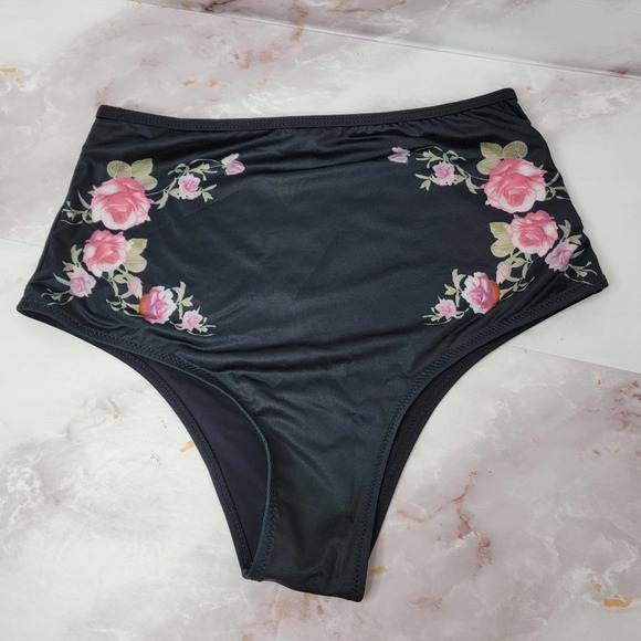 Cupshe Floral High Waisted Bikini Bottom - Picture 5 of 12